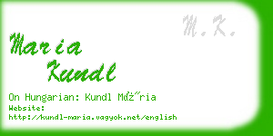 maria kundl business card